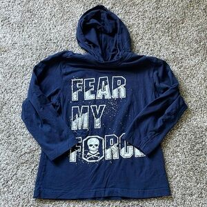 Hooded long sleeve tee shirt